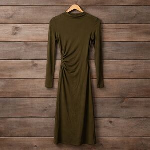 Commense Olive Long Sleeve Dress